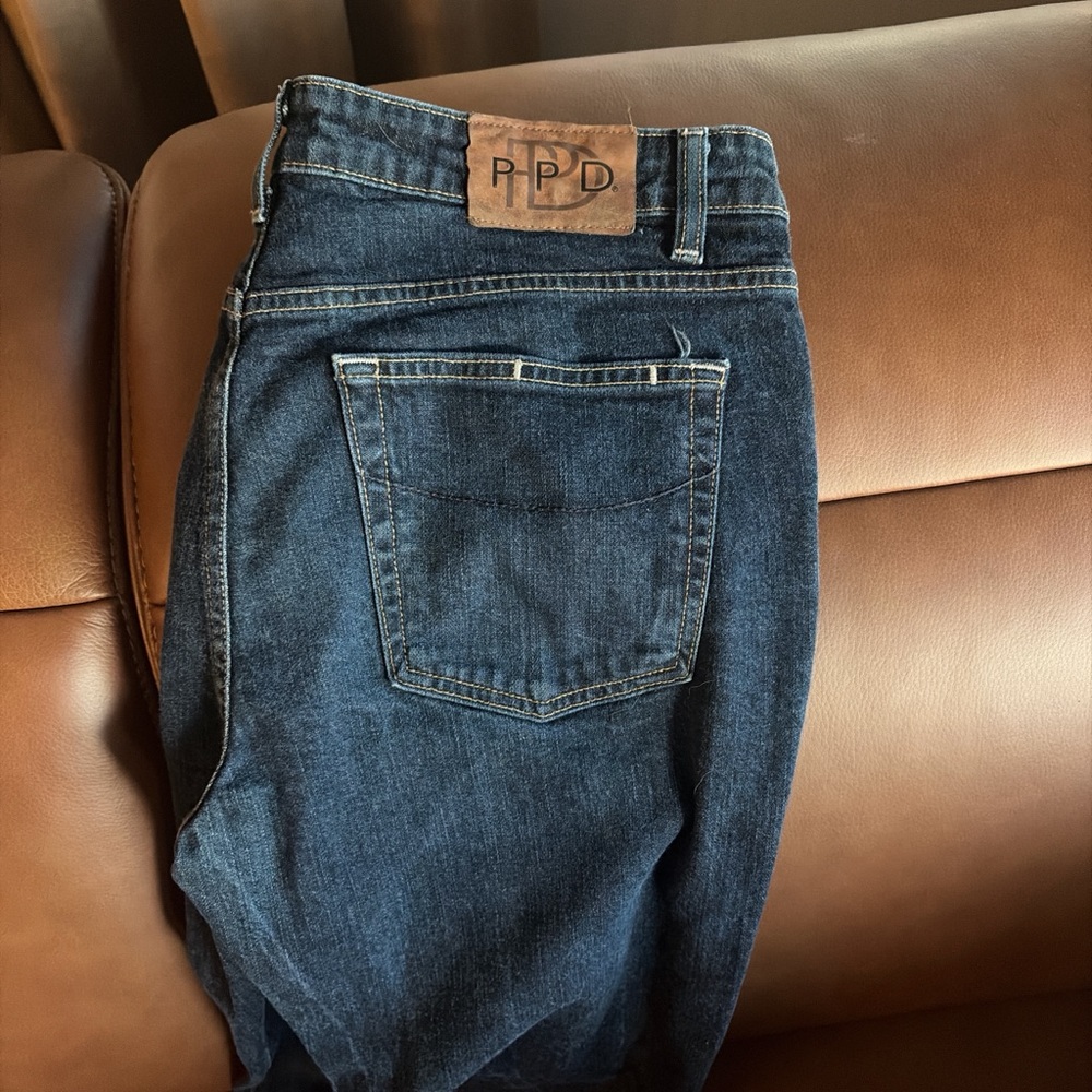 Men's Dark Blue Straight Jeans
